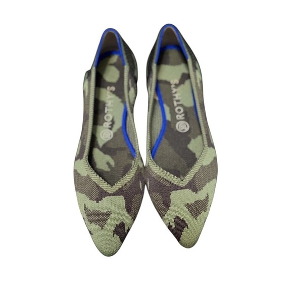 Rothys The Point Camo Flats Shoes Women's Size 10 Lightweight Boho - Picture 2 of 11